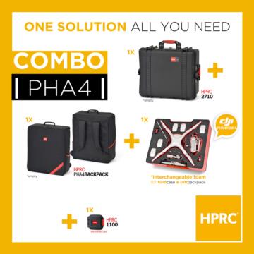 COMBO - HPRC2710 + SOFT BAG FOR DJI PHANTOM 4 (INTERCHANGEABLE FOAM)