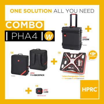 COMBO - HPRC2700W + SOFT BAG FOR DJI PHANTOM 4 (INTERCHANGEABLE FOAM)